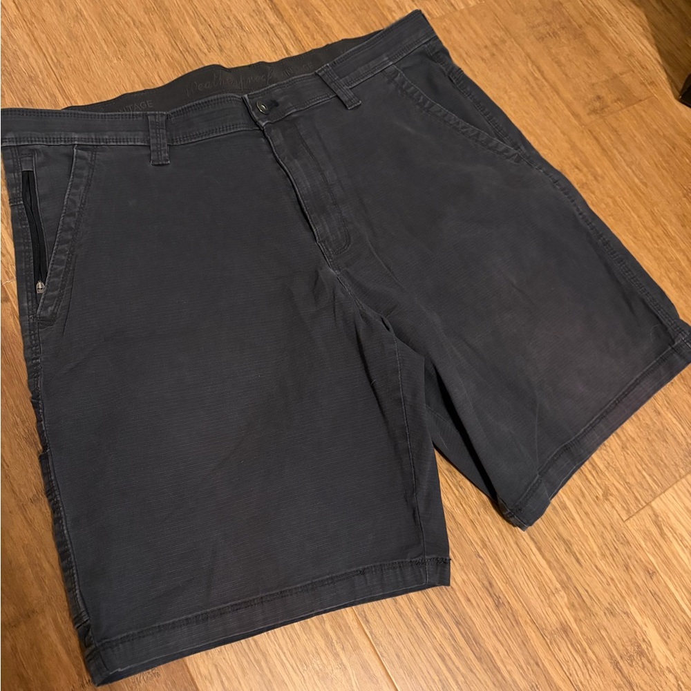 Weatherproof Men's Charcoal Flat Front Shorts